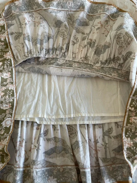 Rachel Zoe Ruffle Tiered Floral Tropical Print Midi Skirt - Picture 7 of 12